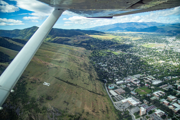 Flying over the M // Missoula, MT