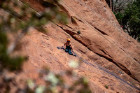 Top Belay on Wall Street, Moab, Utah.